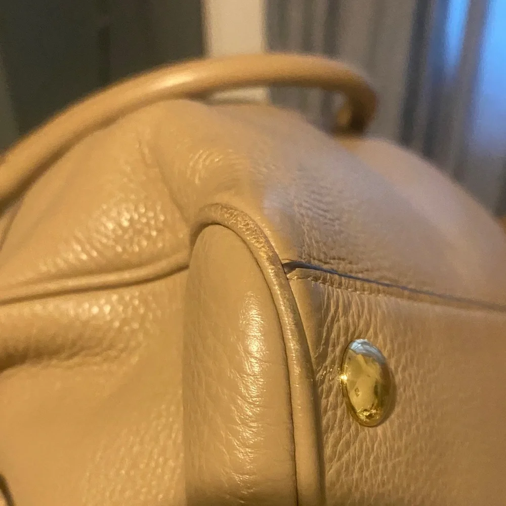 Coach Pebbled Leather Tote in Taupe - Picture 4 of 15